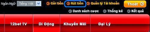 Hướng dẫn rút tiền từ tài khoản 12bet Hướng dẫn rút tiền từ tài khoản 12bet